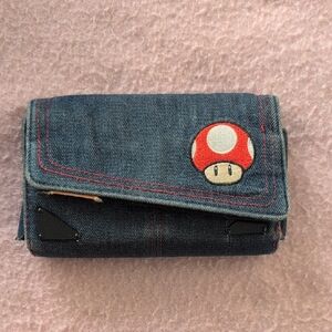 Kids Denim Wallet with Nintendo Super Mario Mushroom Patch